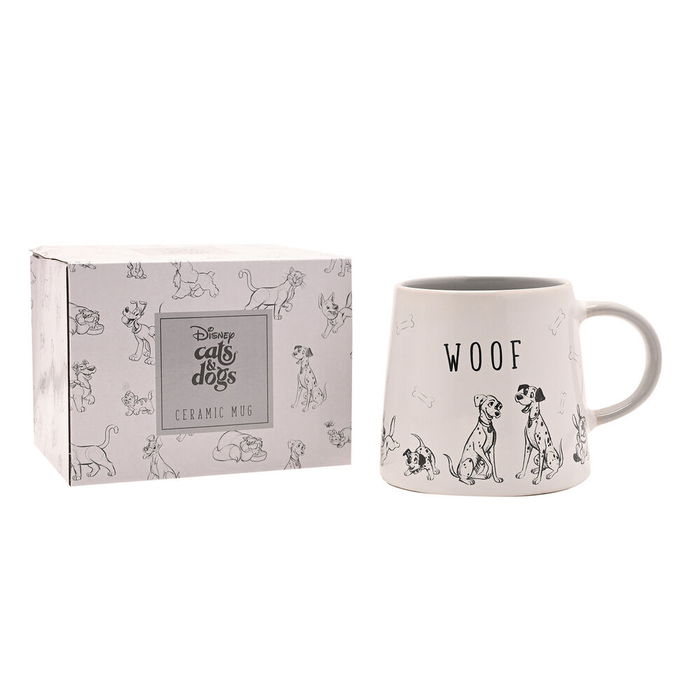 Widdop & Co Taza Woof Cats & Dogs Disney Cerámica