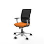 PIQUERAS Y CRESPO Silla de oficina Haches con mecanismo Sincro/Traslack, Naranja y Negro