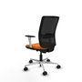 PIQUERAS Y CRESPO Silla de oficina Haches con mecanismo Sincro/Traslack, Naranja y Negro