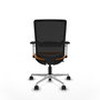 PIQUERAS Y CRESPO Silla de oficina Haches con mecanismo Sincro/Traslack, Naranja y Negro