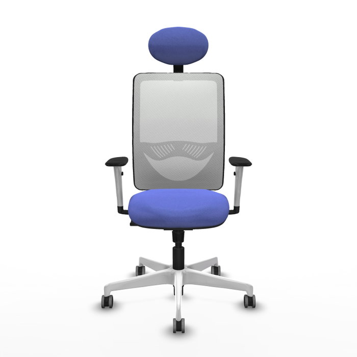 PIQUERAS Y CRESPO Silla de oficina Zulema con mecanismo Sincro, Azul claro y Blanco PIQUERAS Y CRESPO Silla de oficina Zulema con mecanismo Sincro, Azul claro y Blanco