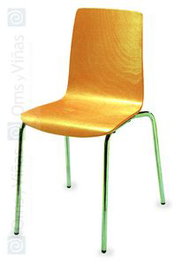 Muebles Romero Silla Boston, Modelo de silla cromada para mobiliario de hogar