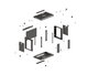 Lanberg Armario Rack Mural 4U 19 pulgadas Negro Puerta Cristal