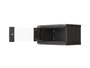 Lanberg Armario Rack Mural 4U 19 pulgadas Negro Puerta Cristal