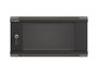 Lanberg Armario Rack Mural 4U 19 pulgadas Negro Puerta Cristal