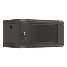 Lanberg Armario Mural Rack 19 pulgadas 4U 540x350 Negro Puerta Cristal