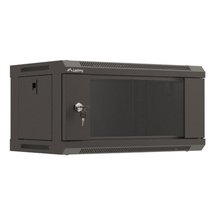 Lanberg Armario Rack 19 Pulgadas 4U Negro Puerta Cristal