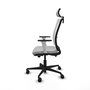 PIQUERAS Y CRESPO Silla de oficina Haches con mecanismo Sincro/Traslack Gris claro y Blanco
