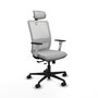 PIQUERAS Y CRESPO Silla de oficina Haches con mecanismo Sincro/Traslack Gris claro y Blanco