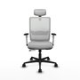 PIQUERAS Y CRESPO Silla de oficina Haches con mecanismo Sincro/Traslack Gris claro y Blanco
