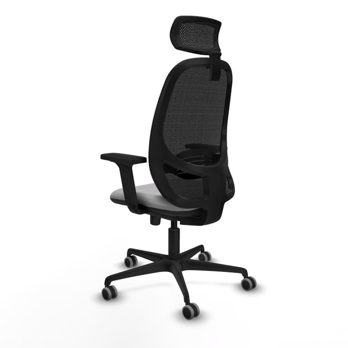 PIQUERAS Y CRESPO Silla de oficina Cilanco con mecanismo Sincro, Gris claro y Negro
