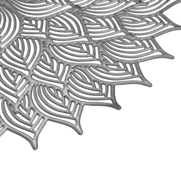 Versa Salvamantel Plateado de PVC 38x38 cm (6 Unidades)