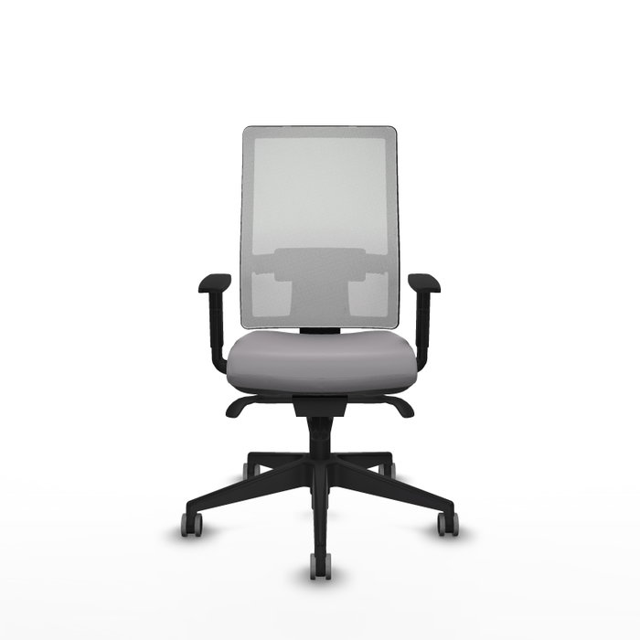 PIQUERAS Y CRESPO Silla de oficina Horna, Mecanismo Sincro, Gris y Blanco