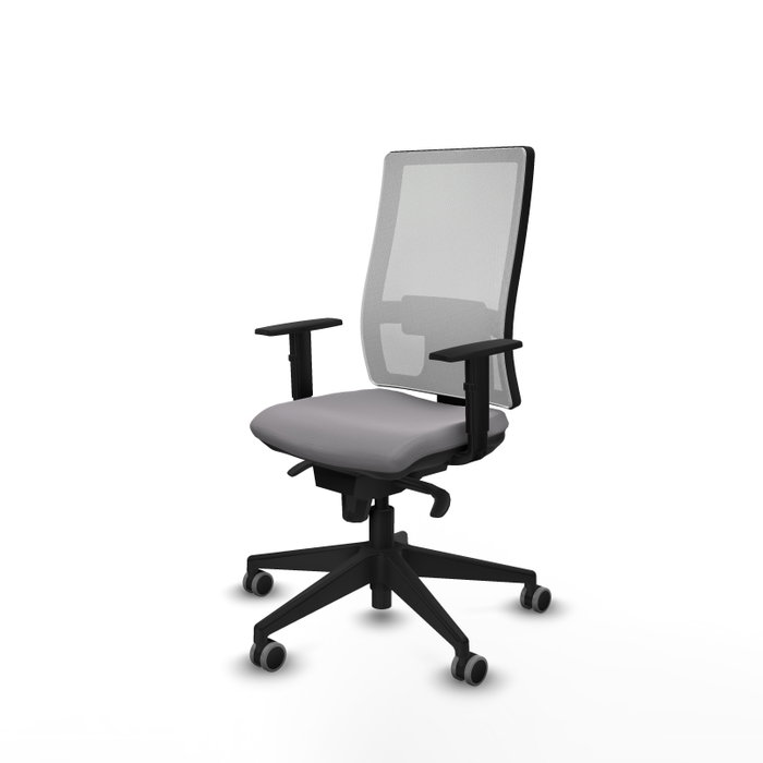 PIQUERAS Y CRESPO Silla de oficina Horna, Mecanismo Sincro, Gris y Blanco