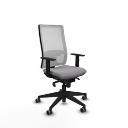 PIQUERAS Y CRESPO Silla de oficina Horna, Mecanismo Sincro, Gris y Blanco