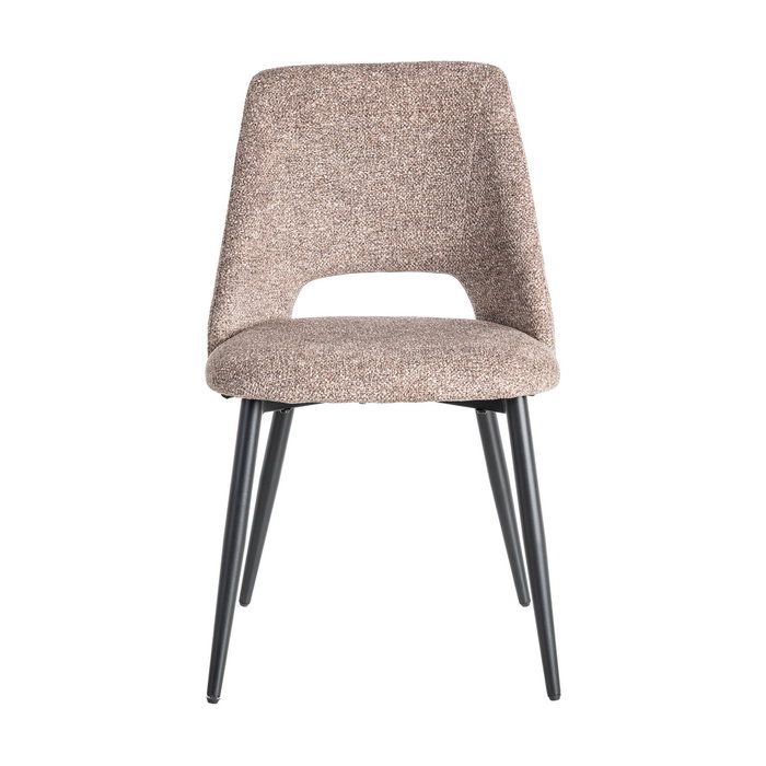 Ixia Silla Jaspeado Taupe Tejido-Metal
