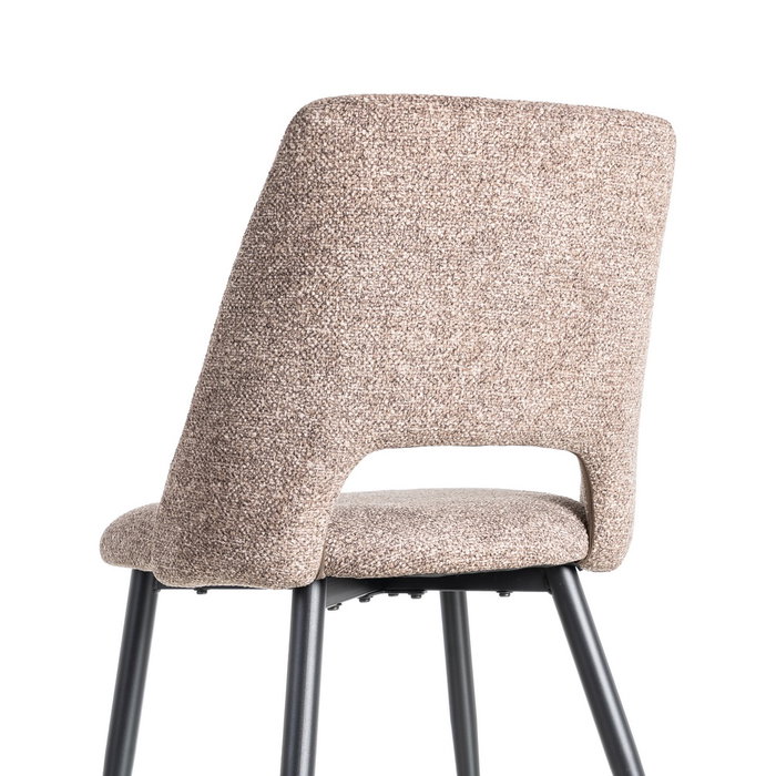 Ixia Silla Jaspeado Taupe Tejido-Metal
