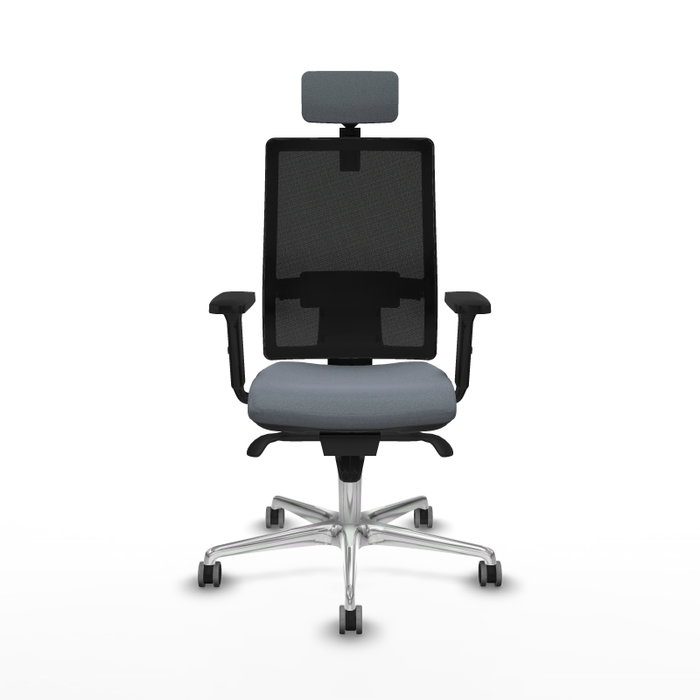 PIQUERAS Y CRESPO Silla de oficina Horna con mecanismo Sincro, Gris y Negro