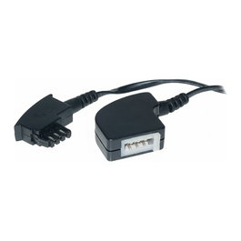 S-Impuls Cable de extensión telefónica TAE F a TAE F de 10 m negro