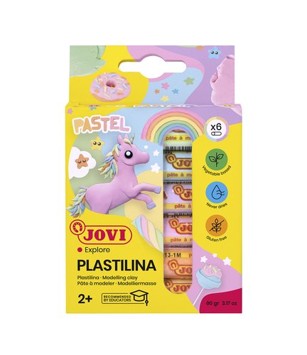 Jovi Estuche de Plastilina 6 Barras Colores Pastel 15 g
