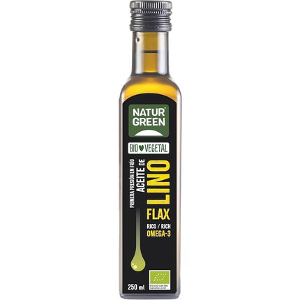 NATURGREEN Aceite de Lino BIO 250ml Primera Presión en Frío