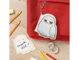 Wondee Mini Bloc de Notas Esponjoso de Hedwig con Llavero