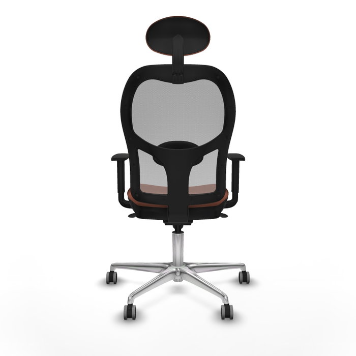 PIQUERAS Y CRESPO Silla de oficina Jorquera con mecanismo Sincro, Tela Marrón y Malla Gris PIQUERAS Y CRESPO Silla de oficina Jorquera con mecanismo Sincro, Tela Marrón y Malla Gris