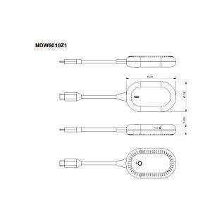 bluechip NWD6000 Dongle WiFi HDMI/USB-C (DP Alt Mode) para Pantalla Inalambrica Full HD 1920x1080