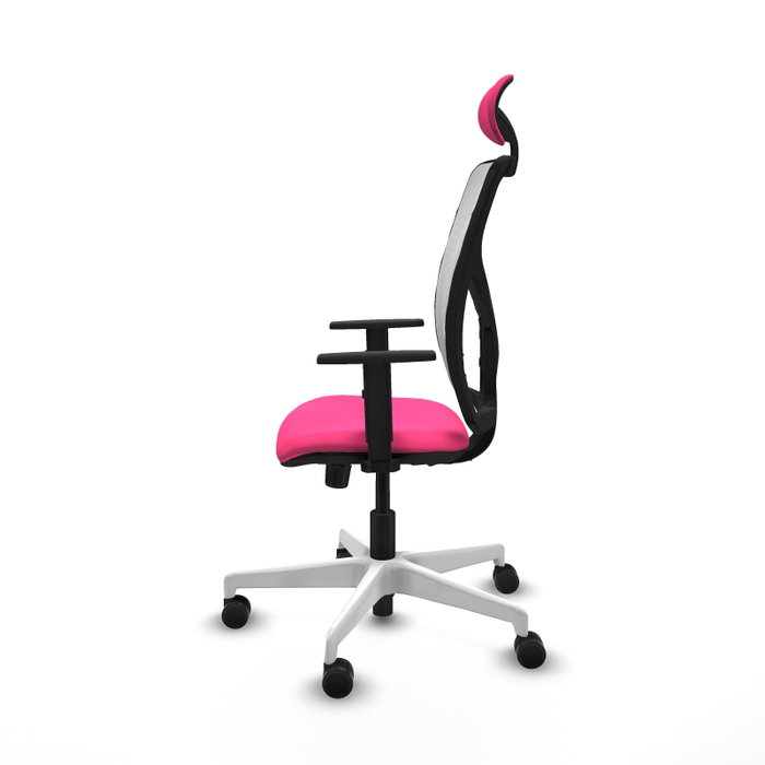 PIQUERAS Y CRESPO Silla de oficina Motilla Rosa y Blanco PIQUERAS Y CRESPO Silla de oficina Motilla Rosa y Blanco