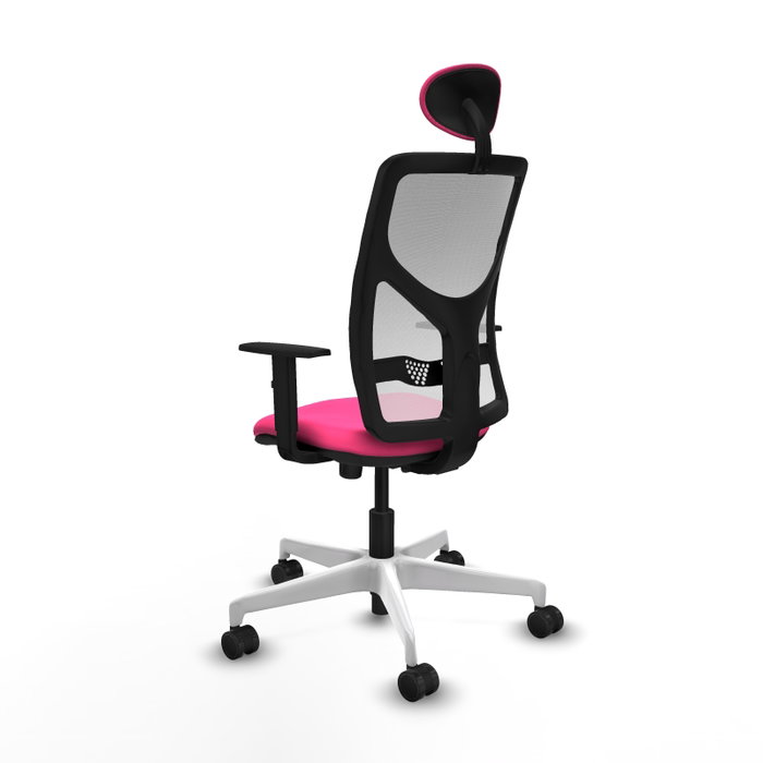 PIQUERAS Y CRESPO Silla de oficina Motilla Rosa y Blanco PIQUERAS Y CRESPO Silla de oficina Motilla Rosa y Blanco