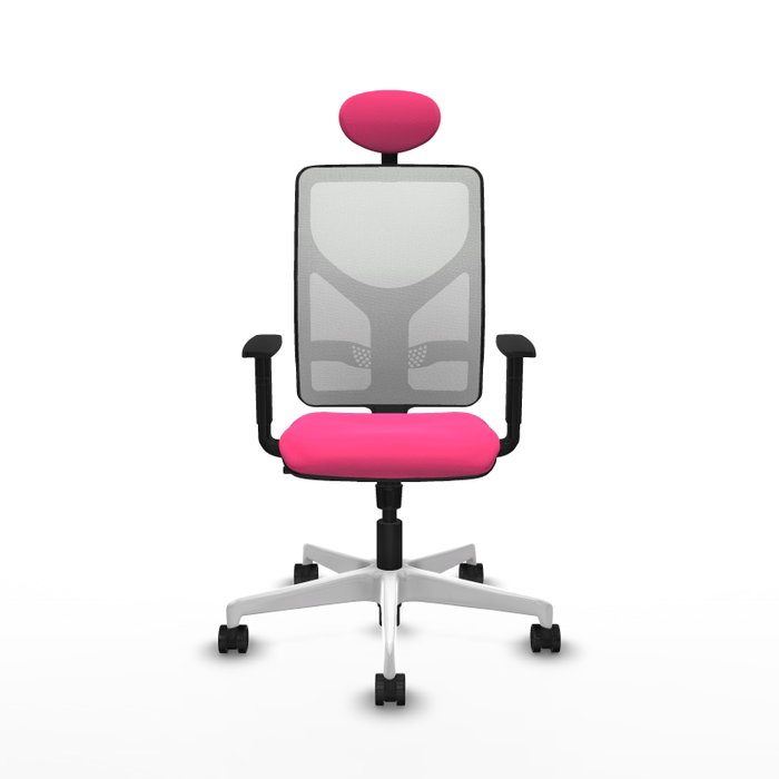 PIQUERAS Y CRESPO Silla de oficina Motilla Rosa y Blanco PIQUERAS Y CRESPO Silla de oficina Motilla Rosa y Blanco