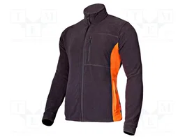 LAHTI PRO Sudadera de forro polar XL grafito-naranja