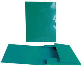 SENFORT Carpeta de solapas y gomas verde brillante formato folio