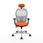 PIQUERAS Y CRESPO Silla de oficina Jorquera Naranja y Blanco
