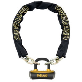OnGuard Mastiff Bloqueo de Cadena con Eslabones de Acero Titanio 10 mm y Candado 13 mm