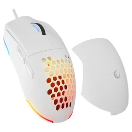 Rampage BLINK Ratón Gaming Conductor USB 12800 DPI RGB Sensor Óptico Blanco