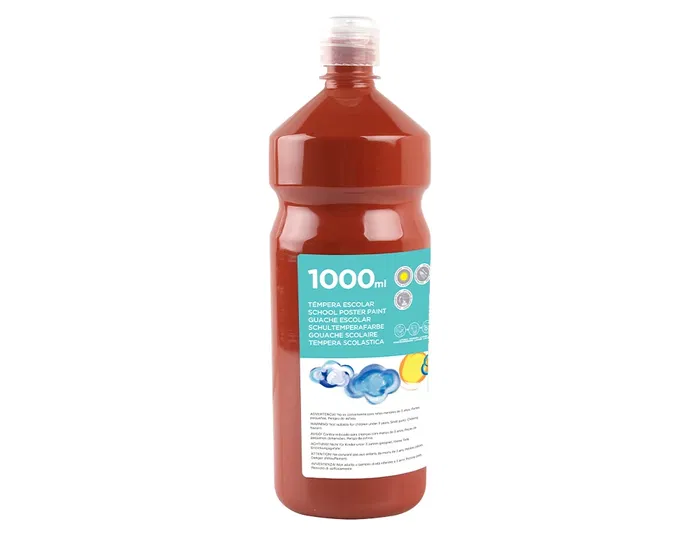 Liderpapel Tempera liquida escolar 1000 ml Marron
