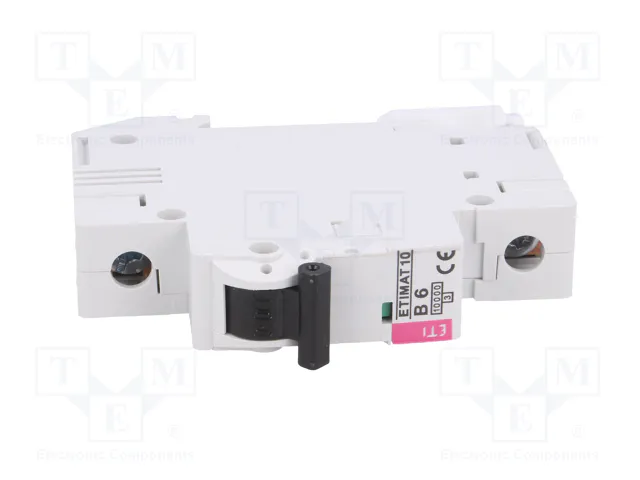 ETI POLAM Interruptor magnetotérmico ETIMAT 10 1P B6 6A 10kA ETI POLAM Interruptor magnetotérmico ETIMAT 10 1P B6 6A 10kA