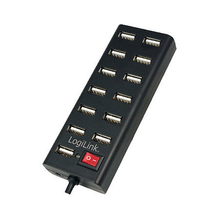 LogiLink USB-HUB 13-Port m. Netzteil negro LogiLink USB-HUB 13-Port m. Netzteil negro