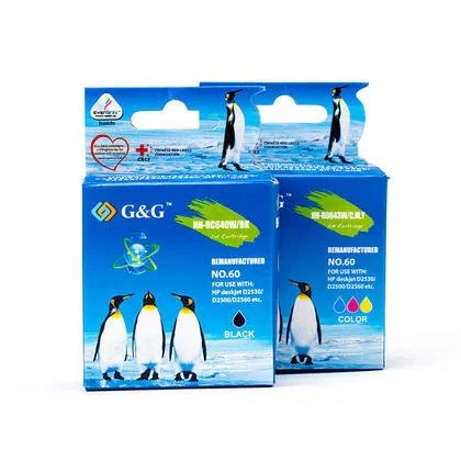 G&G NH-RC644ECMY Cartucho de Tinta XL Negro 18 ml, Compatible con HP Envy 5600/7600, Officejet 5740/5745/8040/8045 y más, Reemplaza CC643EE/CC644EE