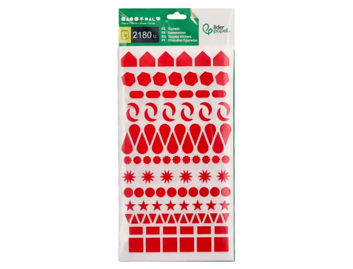 Liderpapel Gomets figuras surtidas bolsa de 20 hojas Liderpapel Gomets figuras surtidas bolsa de 20 hojas