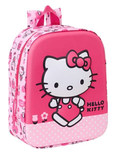 SAFTA Mochila 3D Hello Kitty Guarderia Preescolar 27cm