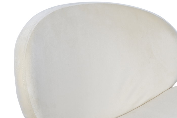 DKD Home Decor Silla Jiete Polyester Terciopelo Beige y Dorado