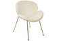 DKD Home Decor Silla Jiete Polyester Terciopelo Beige y Dorado