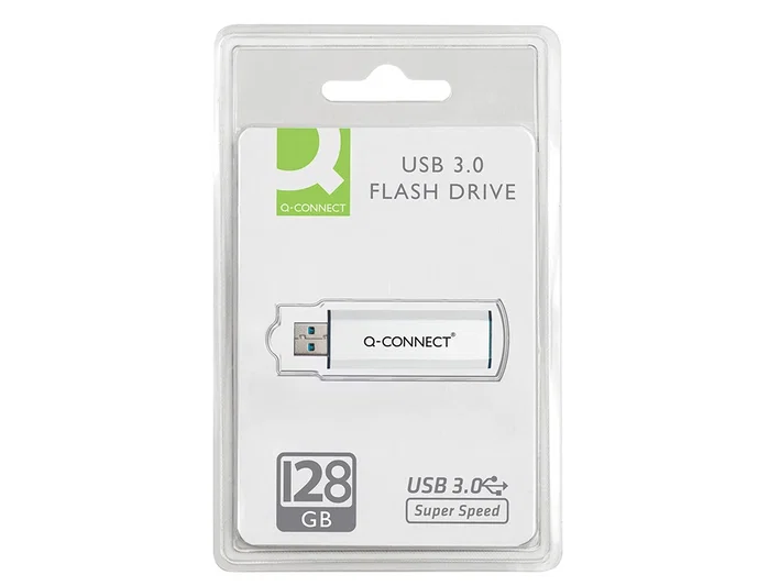 Q-connect Memoria USB Flash 128 GB 3.0 Plateada Q-connect Memoria USB Flash 128 GB 3.0 Plateada