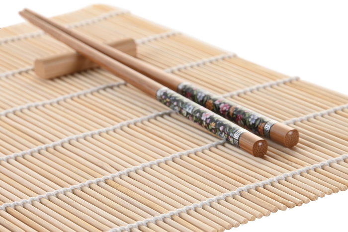 DKD Home Decor Sushi Set 16 Piezas Bambú y Gres Verde