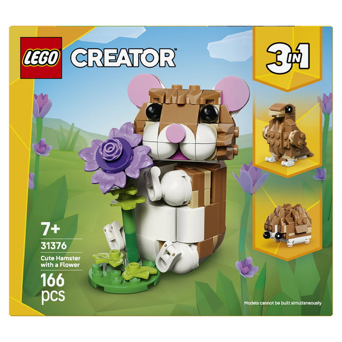LEGO Creator 3 en 1 Lindo Hámster con Flor 31376