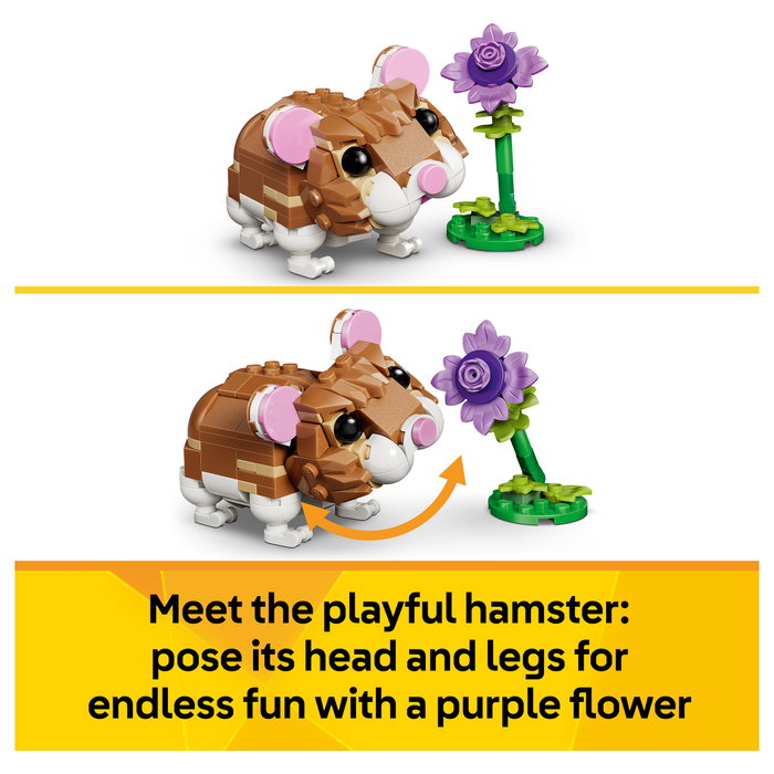 LEGO Creator 3 en 1 Lindo Hámster con Flor 31376