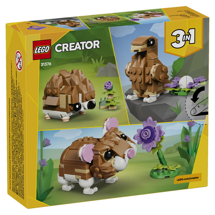 LEGO Creator 3 en 1 Lindo Hámster con Flor 31376