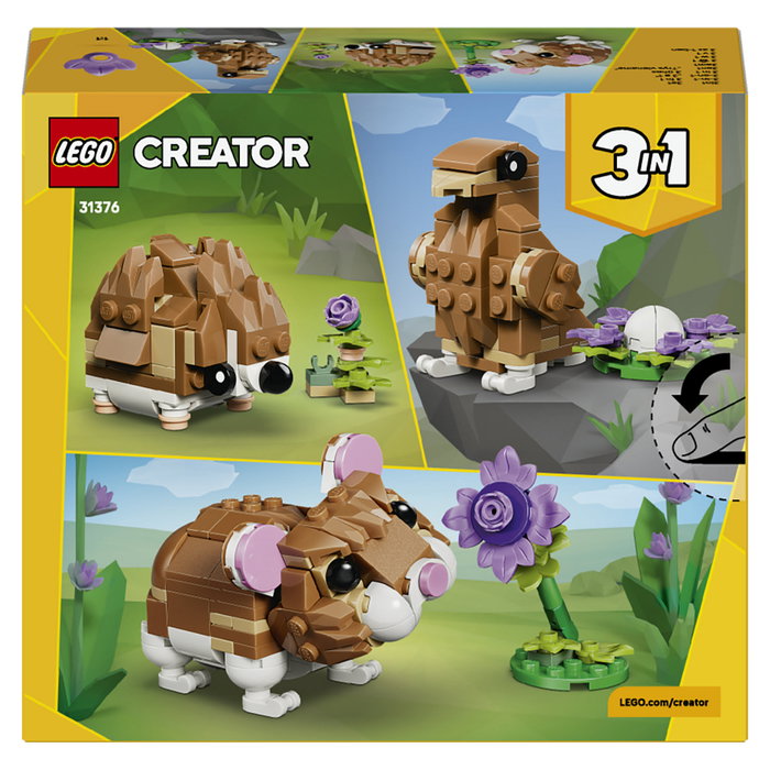 LEGO Creator 3 en 1 Lindo Hámster con Flor 31376